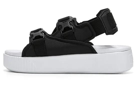 Пляжные сандалии на платформе женские черные Puma