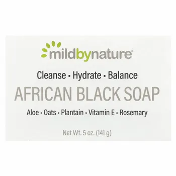 Mild By Nature, африканское черное кусковое мыло, с овсом и подорожником, 141 г (5 унций)