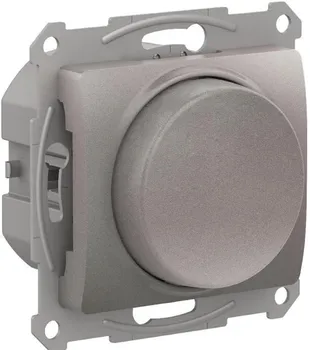 Светорегулятор Systeme Electric GSL001223 Glossa поворотно-нажимной LED, RC, 400Вт, механизм, платина