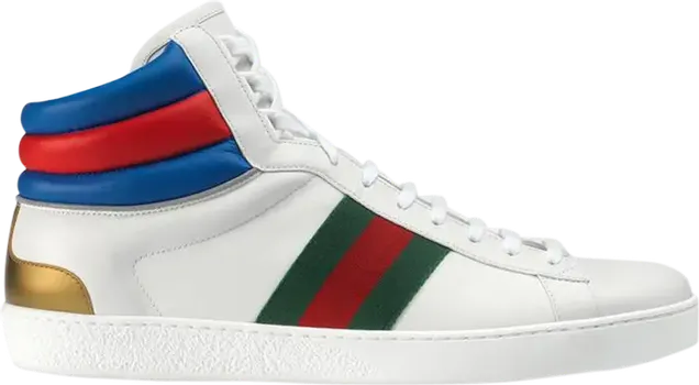 Кроссовки Gucci Ace High Top White, белый