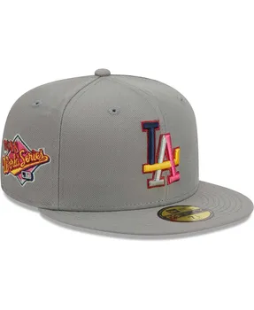 Мужская серая приталенная шляпа Los Angeles Dodgers Color Pack 59FIFTY New Era