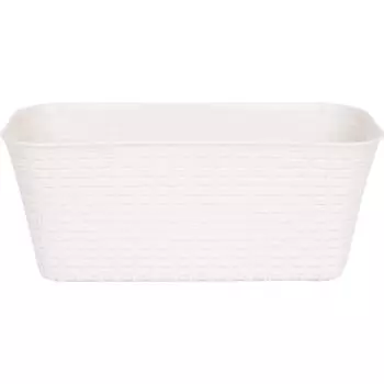 Ящик балконный Idea Ротанг 40x18x16 см v11 л пластик белый