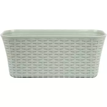 Ящик балконный Idea Ротанг 40x18x16 см v11 л пластик серый