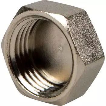 Заглушка Valtec, внутренняя резьба, 1/2", никелированная латунь