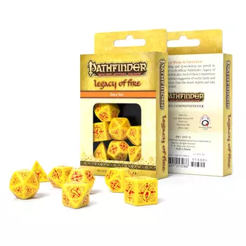 Набор кубиков Pathfinder "Legacy of Fire Dice Set", 7 шт, желто-красный