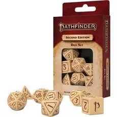 Набор кубиков Pathfinder Second Adition для RPG, бежево-красный