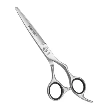 SILVER STAR Ножницы парикмахерские эргономичные, гравировка на ручках 6"