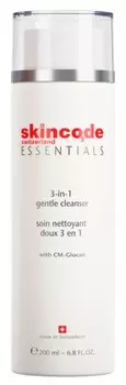 SKINCODE Средство очищающее мягкое 3 в 1 для лица / ESSENTIALS 200 мл