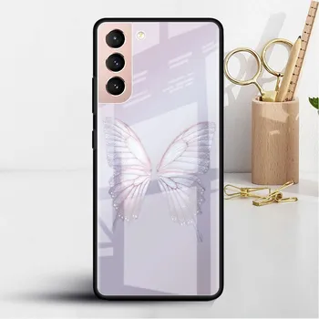 Стеклянный чехол LOVE Heart для Samsung Galaxy S22 S20 FE S21 Plus, чехол для телефона S10 5G S9 Note 20 Ultra 10 Lite Shell Samsung S22 Ultra 5G