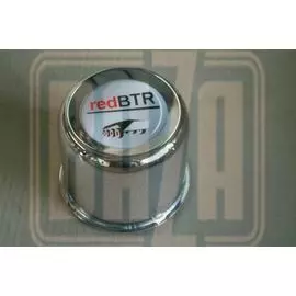 Колпак ступицы УАЗ "redBTR" d110 ХРОМИРОВАННЫЙ (белая наклейка)