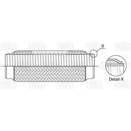 Компенсатор выхл сист. (гофра) 45x120 3х сл. InterLock (TRIALLI)
