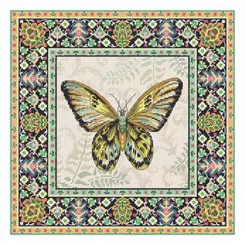 Leti981 Набор для вышивания LetiStitch 'Винтажная бабочка' 25*25см