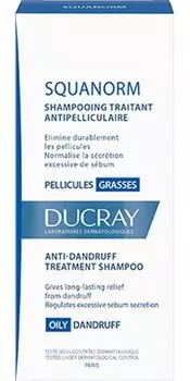 Шампунь от жирной перхоти Squanorm Ducray/Дюкрэ 200мл