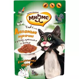 Корм для кошек МНЯМС Пир охотника, утка, кролик, дичь 100г
