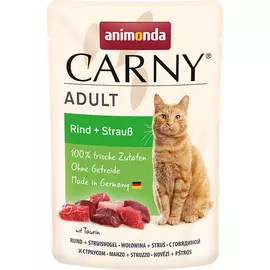 Корм для кошек Animonda Carny Adult говядина, страус 85 г