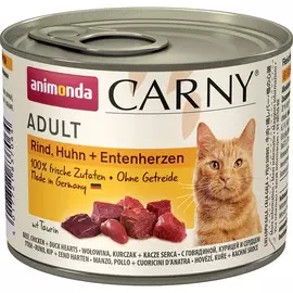 Корм для кошек Animonda Carny Adult С говядиной, курицей и уткой 200 г