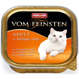 Корм для кошек ANIMONDA Vom Feinsten Adult домашняя птица, телятина 100г