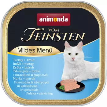 Корм для кошек ANIMONDA Vom Feinsten Mildes Menu с индейкой и форелью 100 г