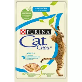 Корм для кошек Cat Chow Adult 1+ Лосось и зеленый горошек в желе 85 г