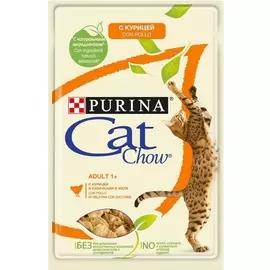 Корм для кошек Cat Chow С курицей и кабачками в желе 85 г