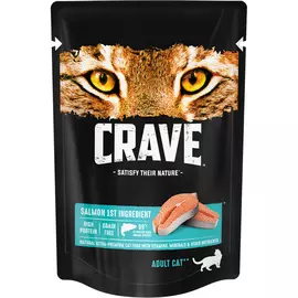 Корм для кошек CRAVE Лосось и белая рыба 400 г