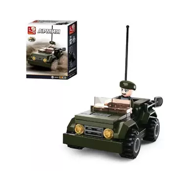 Конструктор Sluban военный джип (M38-B0587F)