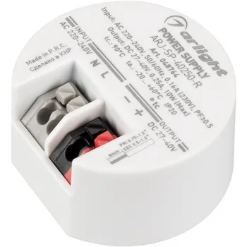 Блок питания ARJ-SP-40250-R (10W, 27-40V, 250mA) (Arlight, IP20 Пластик, 5 лет) 048764