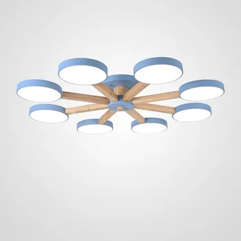 Потолочная люстра LED на штанге с пультом Turna 8 Blue By ImperiumLoft Turna01 (Умный дом, Алиса) 178344-26