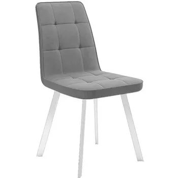 Стул DikLine 207 B22 GREY ,ножки белые Dikline