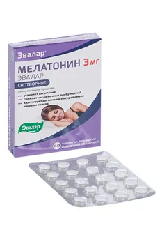 Мелатонин Эвалар 3 мг, 40 шт, таблетки покрытые пленочной оболочкой