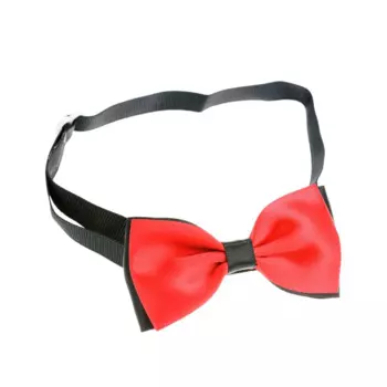 Petmax Галстук-бант для собак и кошек, 7,5х3,5 см, красный с черным