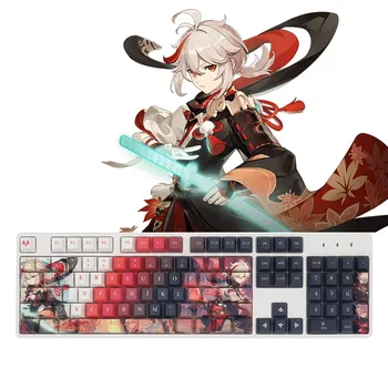 137 клавиши Genshin Impact kaedeхара Kazuha game PBT клавиши Вишневый профиль Персонализированная клавиатура для MX Switch механическая клавиатура