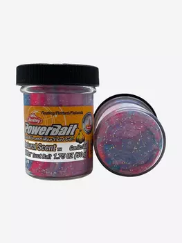 Паста форелевая Berkley PowerBait Natural Scent Garlic Captain America/ Капитан Америка 50gr, Розовый