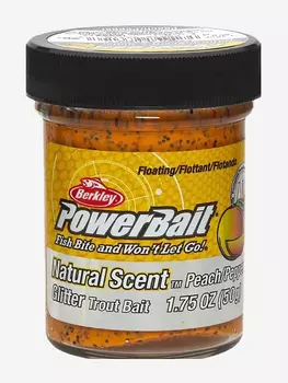 Паста форелевая Berkley PowerBait Trout Bait Fruits Peach & Pepper/ Персик&перец 50gr, Оранжевый