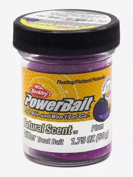 Паста форелевая Berkley PowerBait Trout Bait Fruits Plum/ Слива 50gr, Фиолетовый