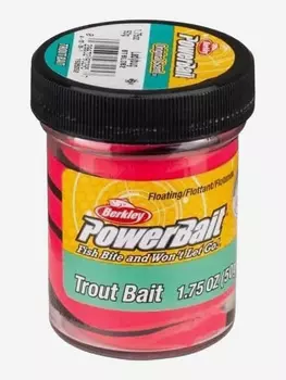 Паста форелевая Berkley PowerBait® Trout Bait Swirls Pink Panda/ Розовая панда 50gr, Розовый