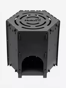 Печь под казан сборная ПКM-01 ст.3 мм термостойкое покрытие Helios, Черный