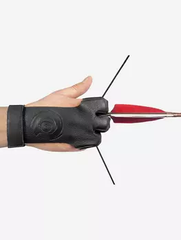 Перчатка для стрельбы из лука Centershot (кожа) XL, Черный