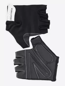 Перчатки для фитнеса unisex кожа черный Q12 - XL, Черный