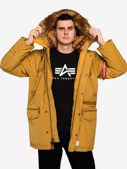 Парка утеплённая пуховая мужская N-3B Alpine Gen II Alpha Industries, Желтый
