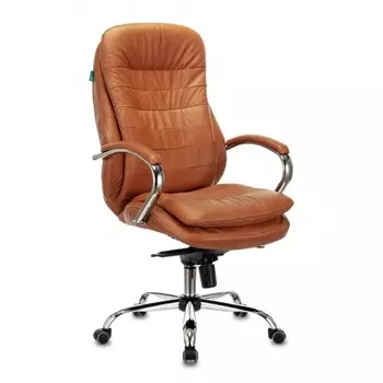 Кресло руководителя Бюрократ T-9950 рыжий Leather Ontano