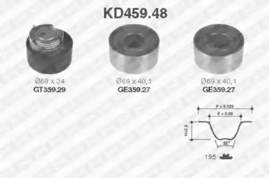 Комплект ГРМ SNR KD459.48