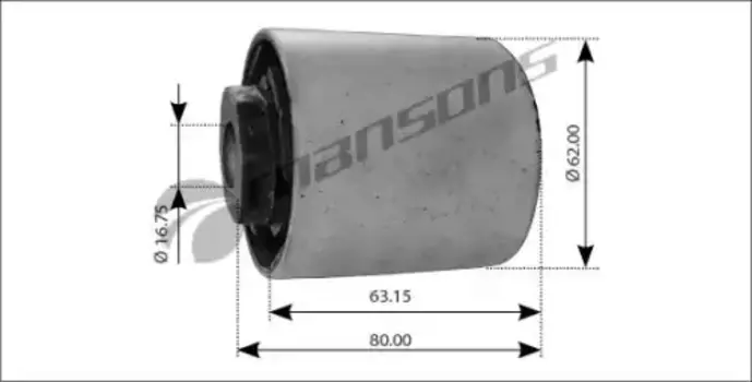 сайлентблок кабины !(рмп) d16,75xd62x80mm \MAN TGA 18/26-41.