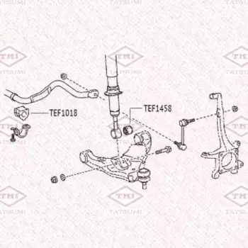 сайлентблок перед. амортизатора!\ TOYOTA Hilux Surf/Land Cruiser Prado 96> TEF1458 TATSUMI