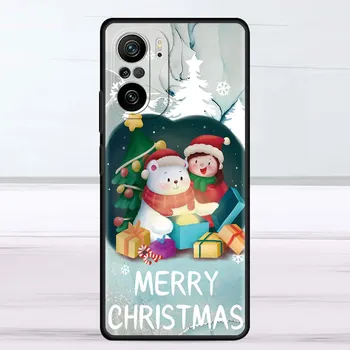Мраморный милый чехол со снеговиком Санта-Клауса для Xiaomi Redmi Note 11 10 9 Pro K40 10S 9S 9A 9C, чехол для телефона 9T 8 8T 7 11T, силиконовый чехол Redmi K40 Pro