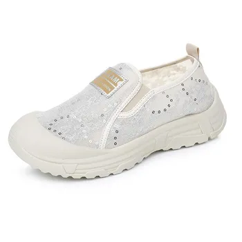 Новые летние туфли с кружевной сеткой, женские, с мягкой подошвой, легкие, дышащие, модные, повседневные, сотни женских одинарных туфель 35 чёрный