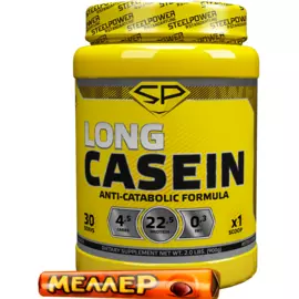 Казеин LONG CASEIN, 900 гр, вкус «Сливочная карамель», STEELPOWER