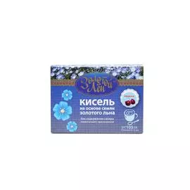 Кисель на льняной основе (вишня), 7 пакетов по 15 гр, Золотой лён