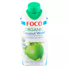 Кокосовая вода 100% органическая, без сахара, 330 мл, FOCO