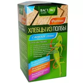 Хлебцы из полбы - ломтики, с морской солью, 100 гр, ВАСТЭКО